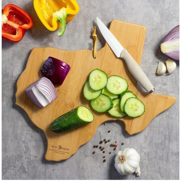 Totally Bamboo Destination Texas Cutting Board, 20" x 18.9" NEW - Picture 2 of 4